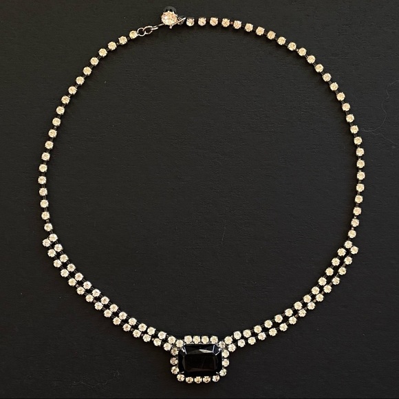 VINTAGE Czech Bohemian Crystal Rhinestone NECKLACE - Picture 3 of 6